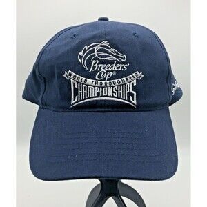 NEW Breeders Cup Ball Cap Hat Unisex Blue Embroidered Go Baby Go Horse Racing